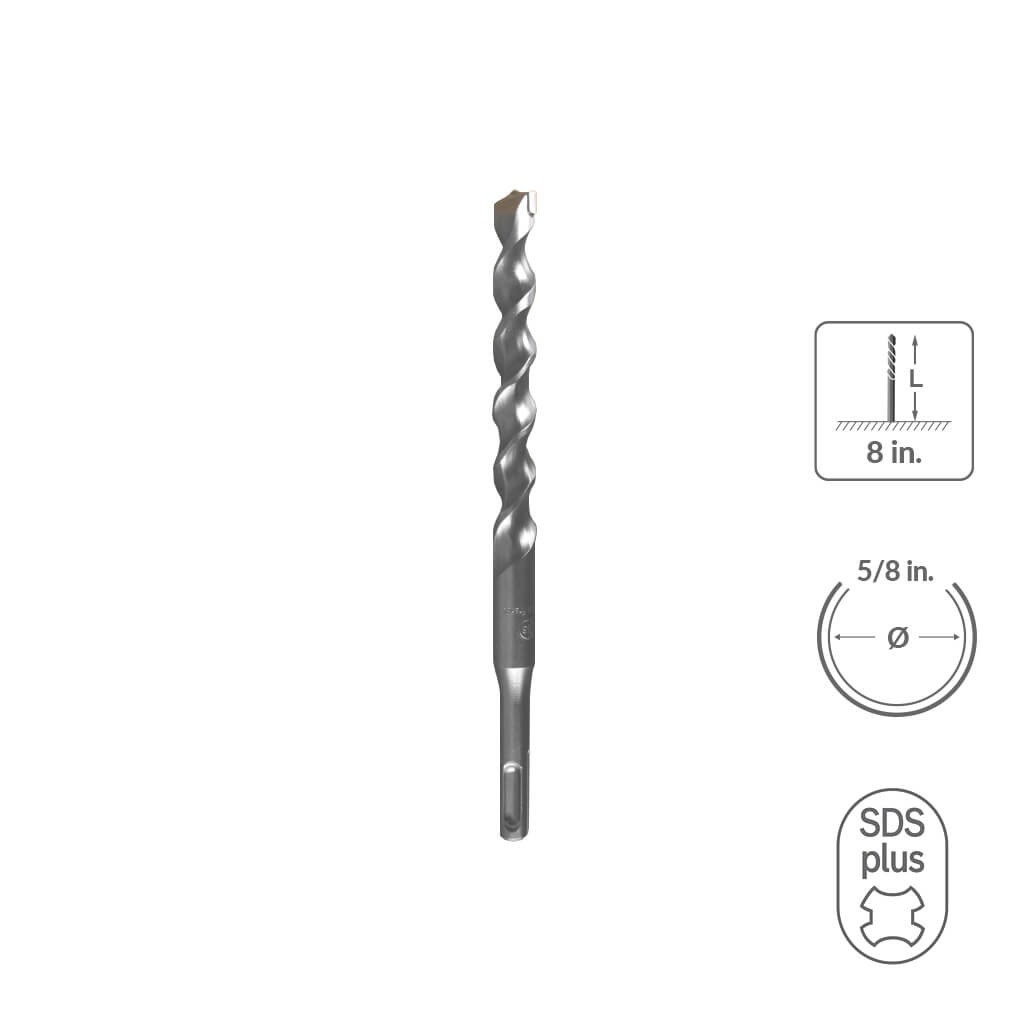 SaberCut 5/8 in 8 in Carbide Tipped 2-Cutter Drill Bit