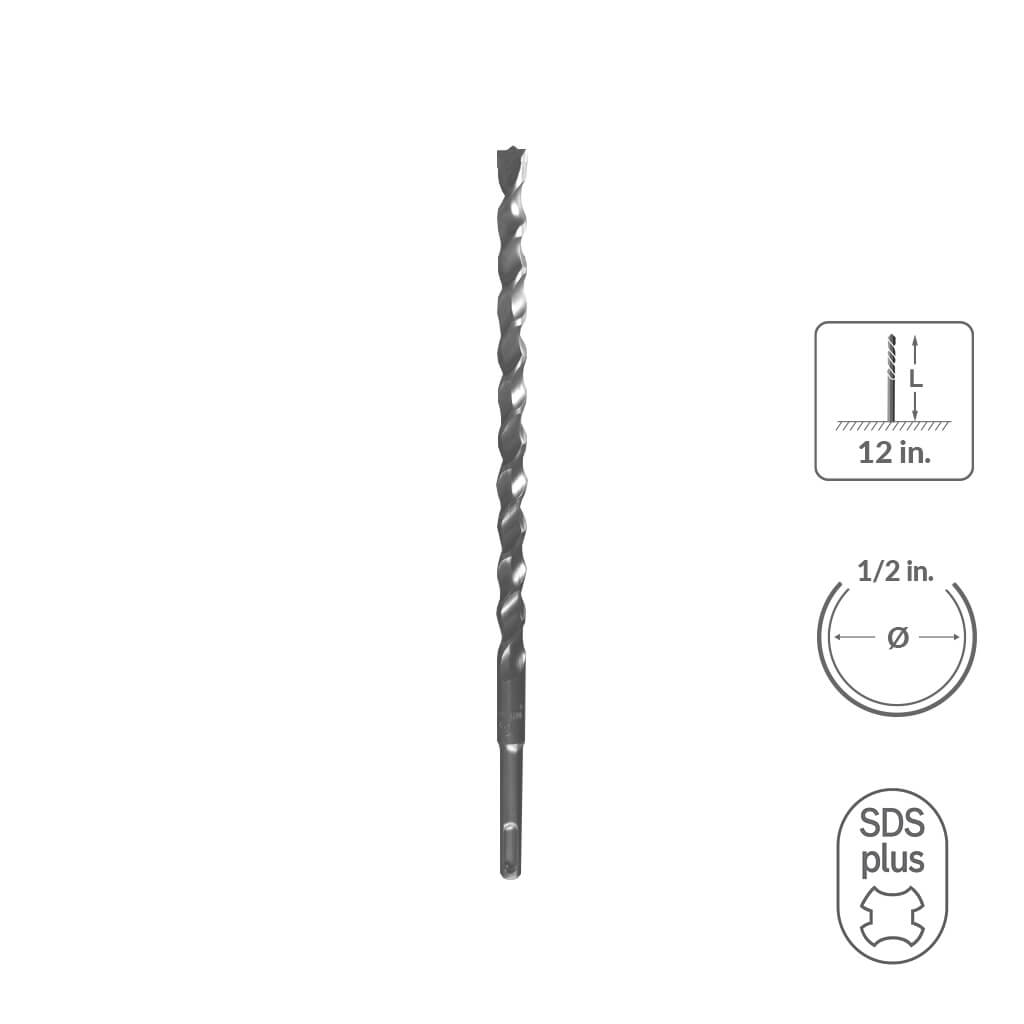 SaberCut 1/2 in 12 in Carbide Tipped 2-Cutter Drill Bit