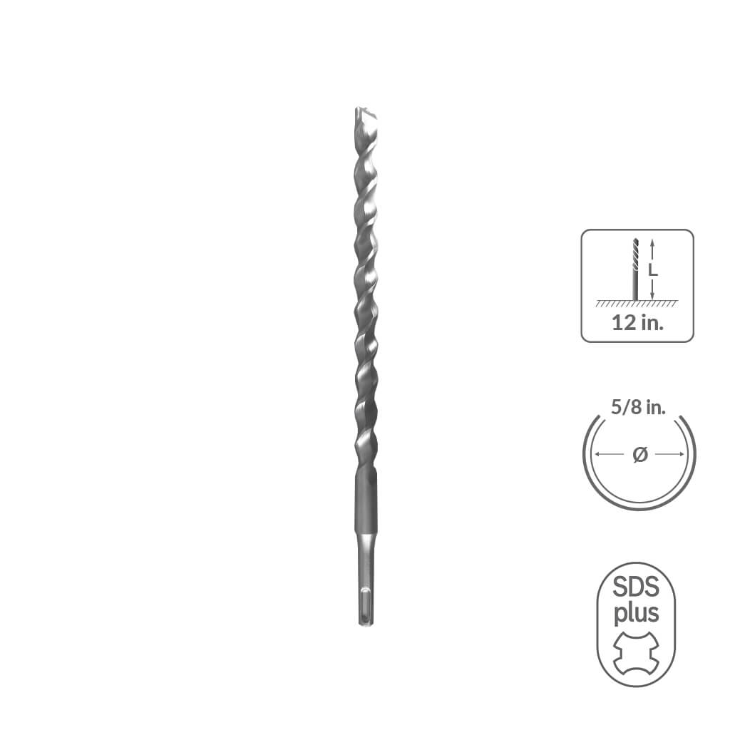 SaberCut 5/8 in 12 in Carbide Tipped 2-Cutter Drill Bit