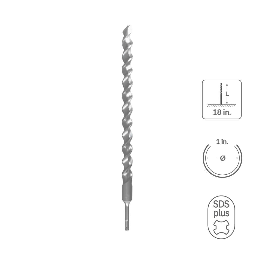 SaberCut 1 in 18 in Carbide Tipped 2-Cutter Drill Bit