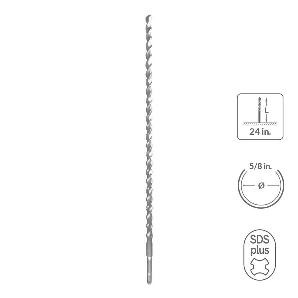 SaberCut 5/8 in 24 in Carbide Tipped 2-Cutter Drill Bit