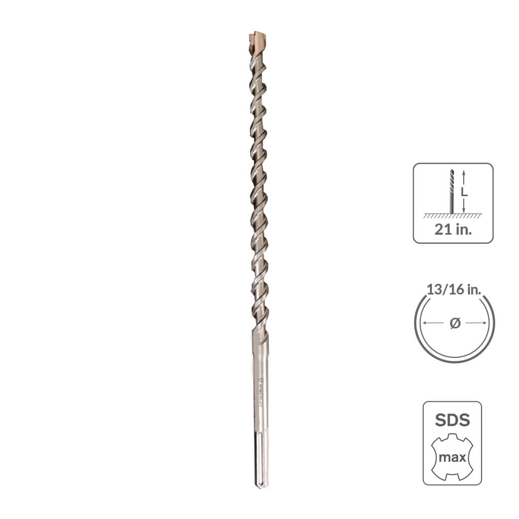 SaberCut 13/16 in 21 in Carbide Tipped 6-Cutter Hammer Drill Bit