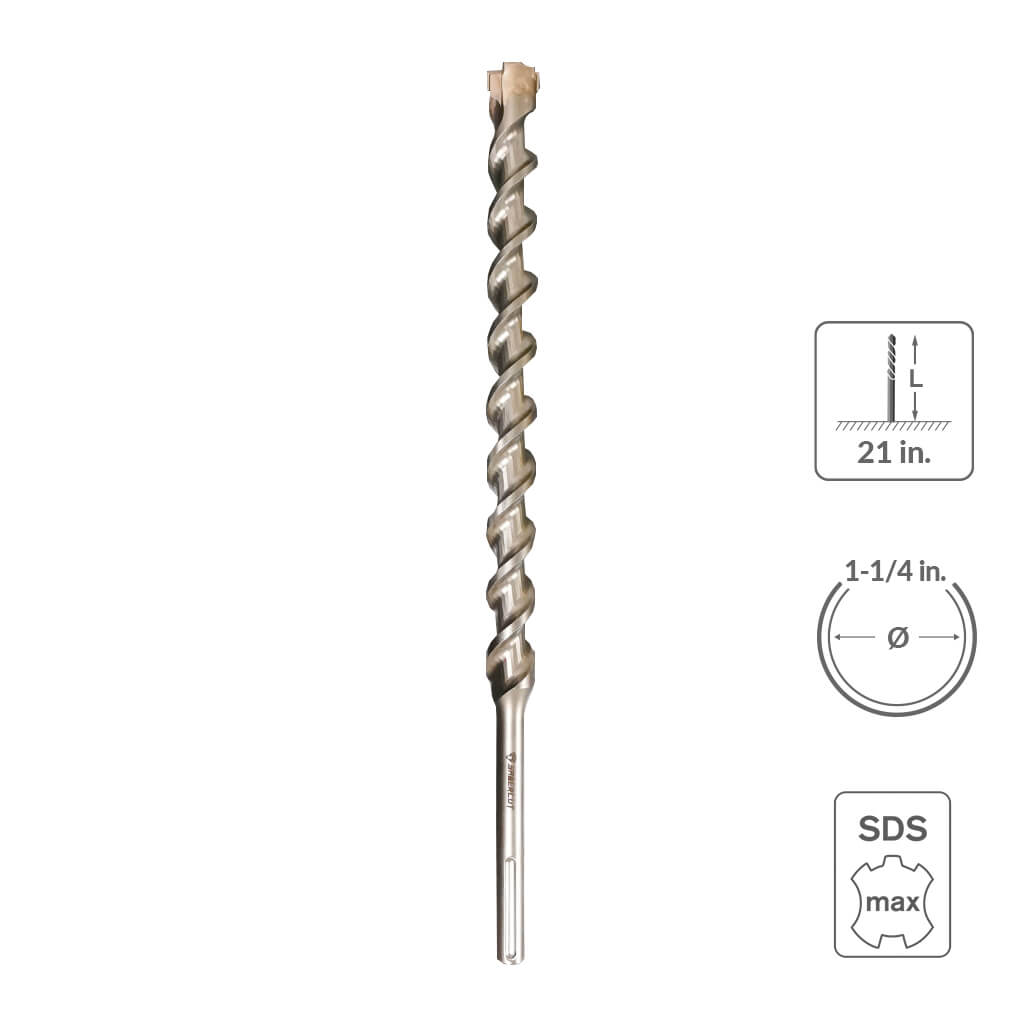 SaberCut 1-1/4 in 21 in Carbide Tipped 6-Cutter Hammer Drill Bit