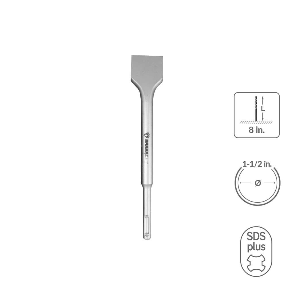 SaberCut 1-1/2 in 8 in Angled Tile Chisel Bit