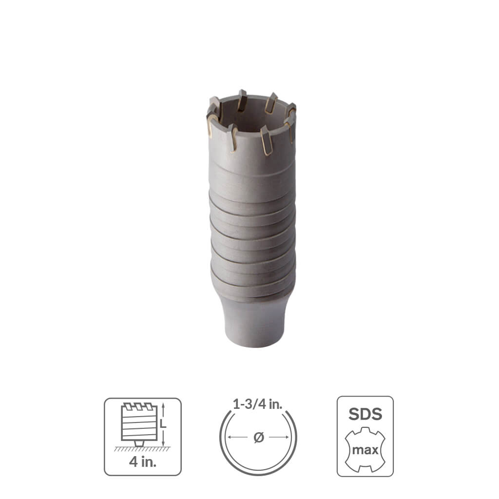 SaberCut 1-3/4 in 4 in 3 in Core Bit Cup