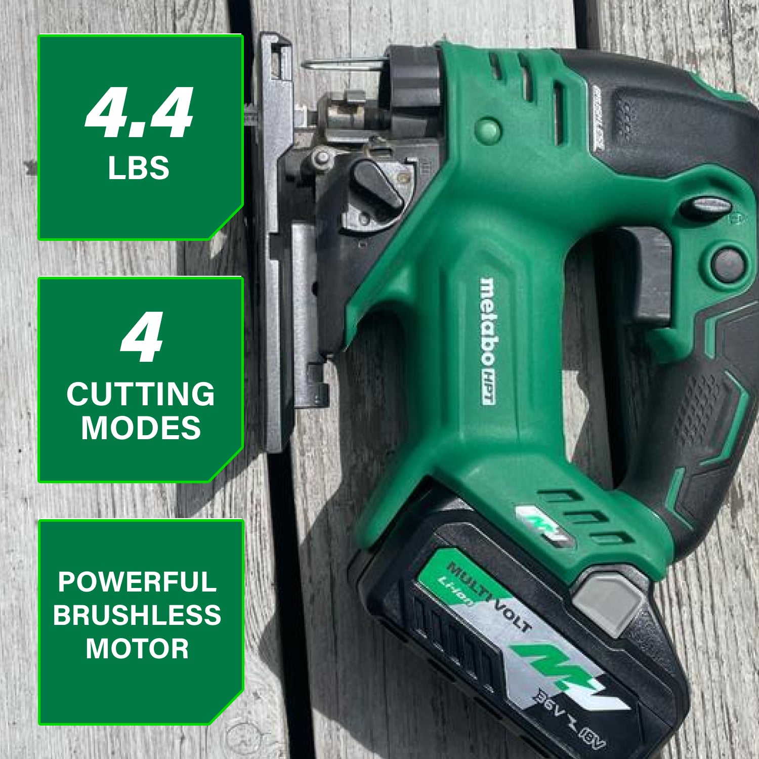 Metabo HPT CJ36DAQ4M 36-Volt MultiVolt Cordless/Corded Brushless Jig Saw (Tool Only)