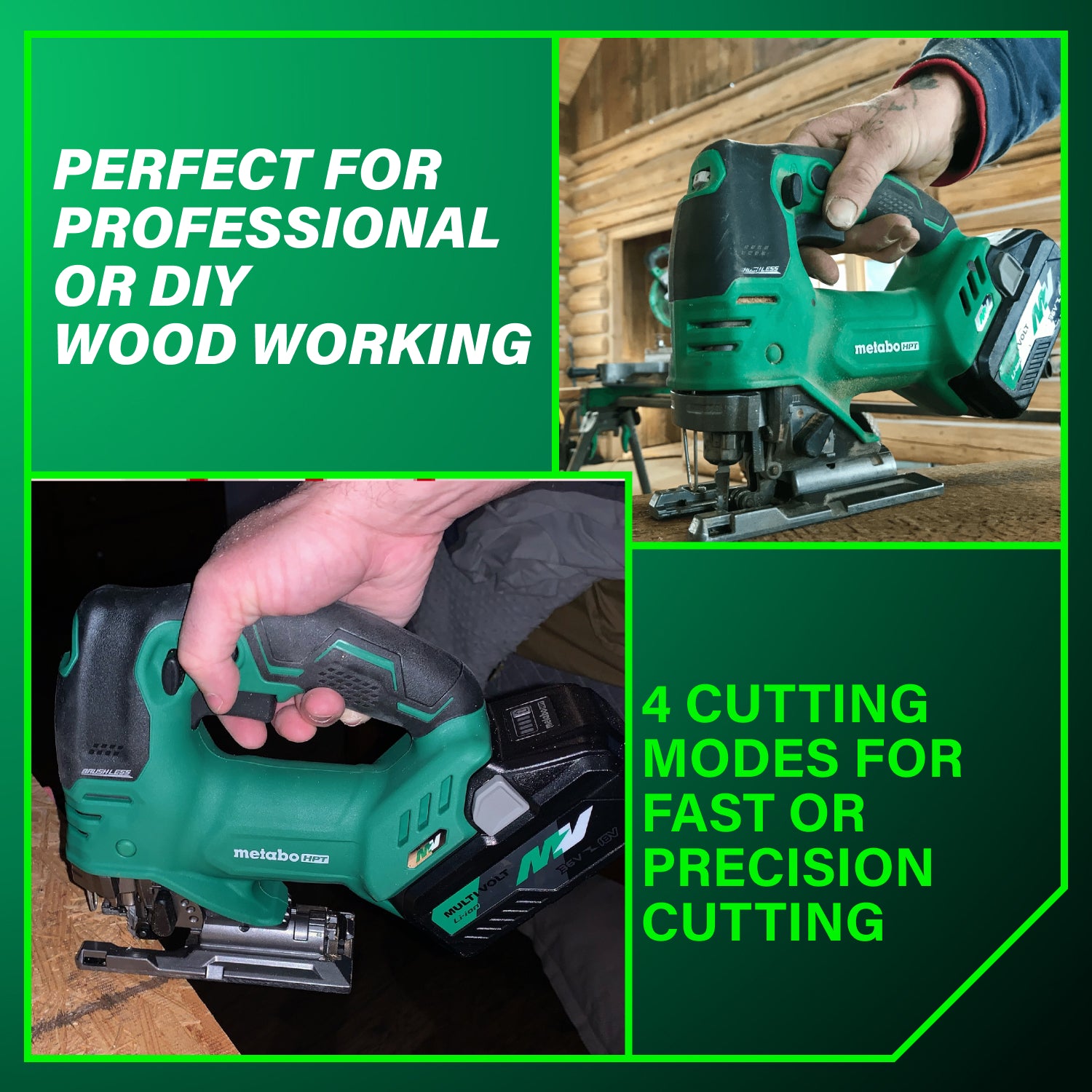 Metabo HPT CJ36DAQ4M 36-Volt MultiVolt Cordless/Corded Brushless Jig Saw (Tool Only)