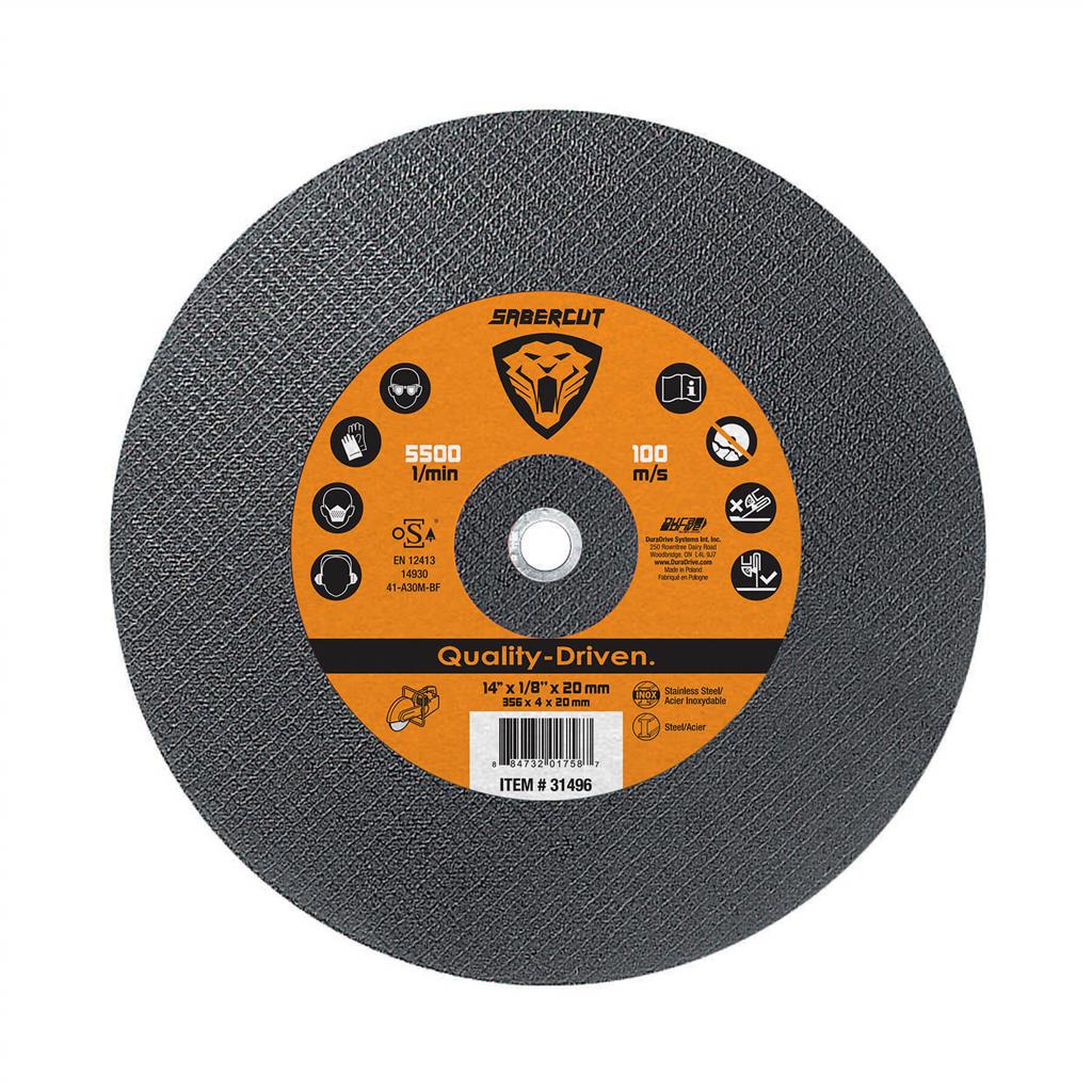 SaberCut 1/8 in 14 in Type 1 Abrasive Metal Cut-Off Blade