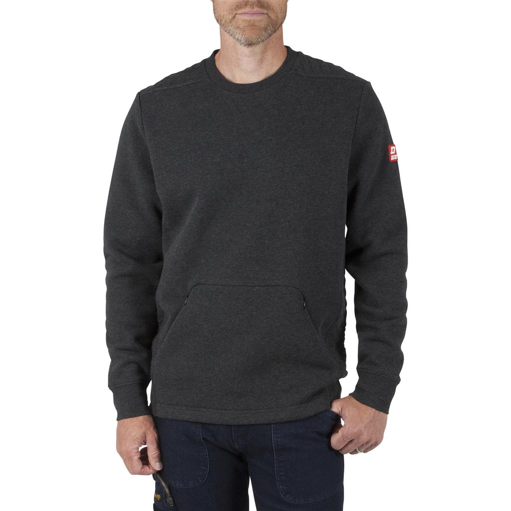 DuraDrive Weekend Charcoal Quilted Crew Neck Sweatshirt