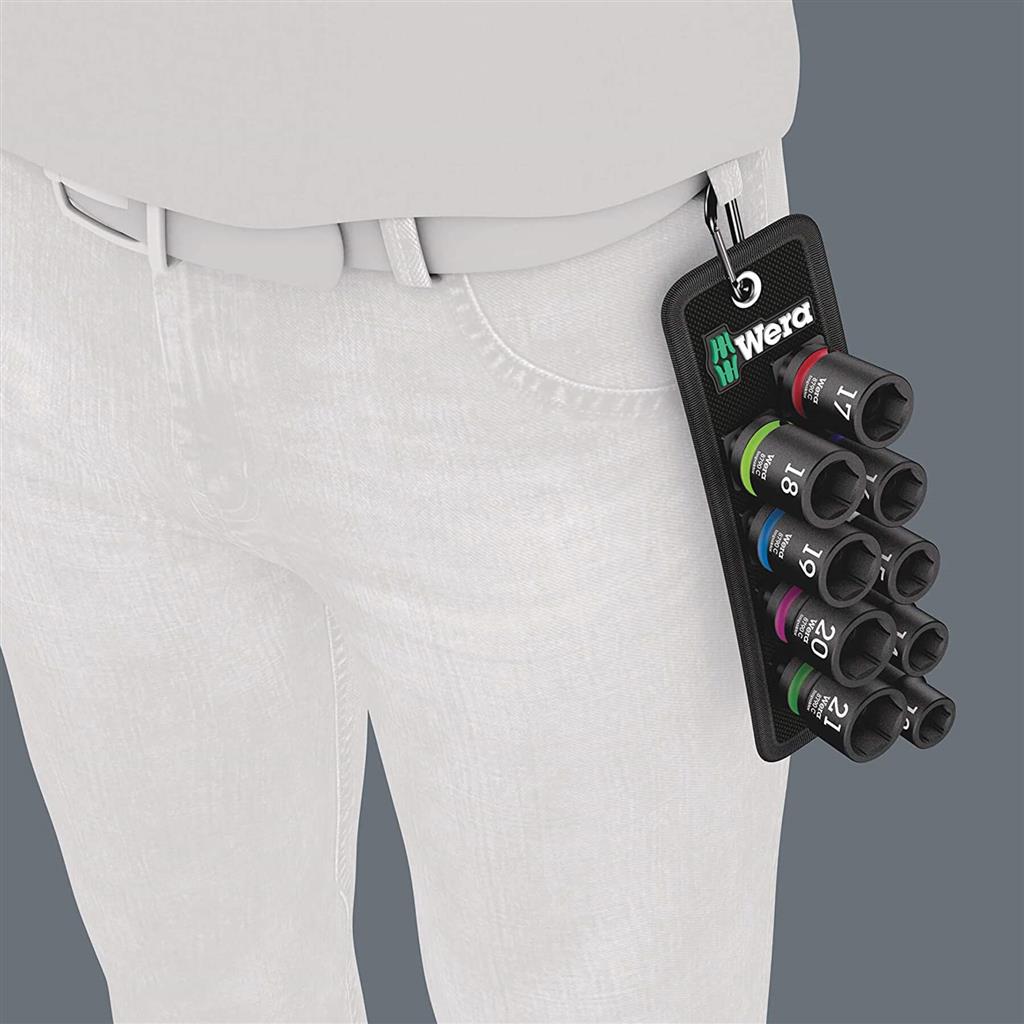 Wera 05004580001 1/2 in. Drive Belt C Impaktor 1 Socket Set (9-Piece)