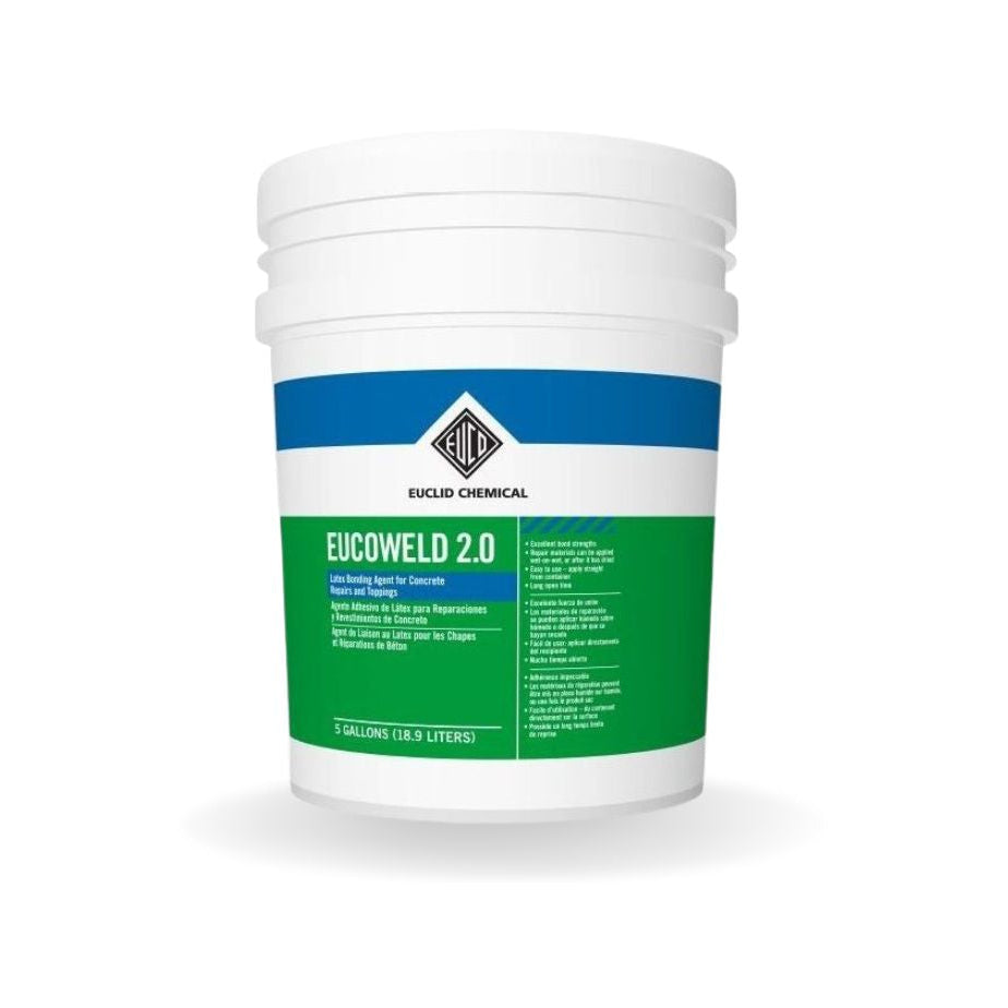 Euclid Eucoweld 2.0 latex concrete bonding agent in an 18.9 L (5 gal) pail