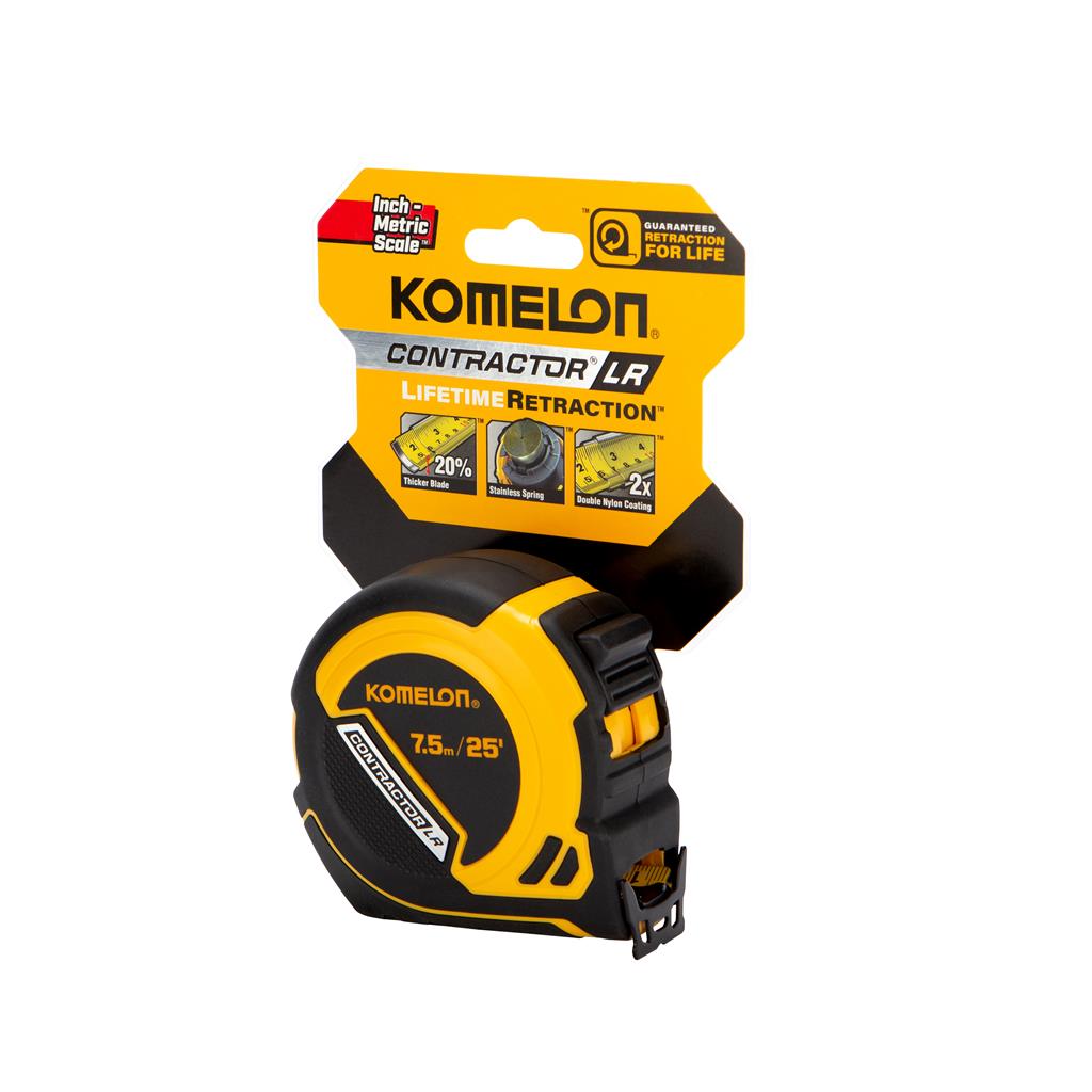 Komelon Lifetime Retraction MET 25ft. Tape Measure