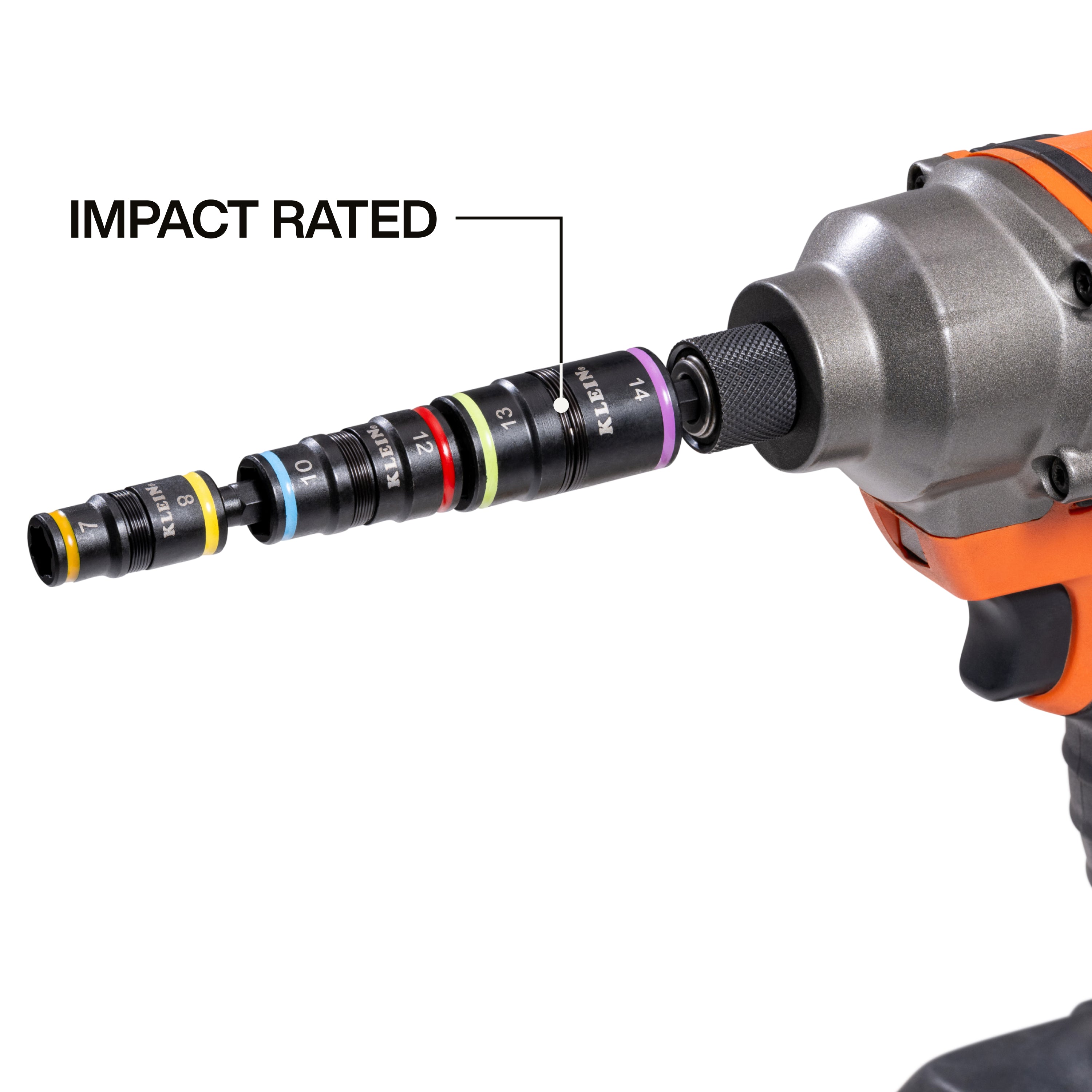 Klein 32933M 6-In-1 Impact Rated Flip Socket Set Metric