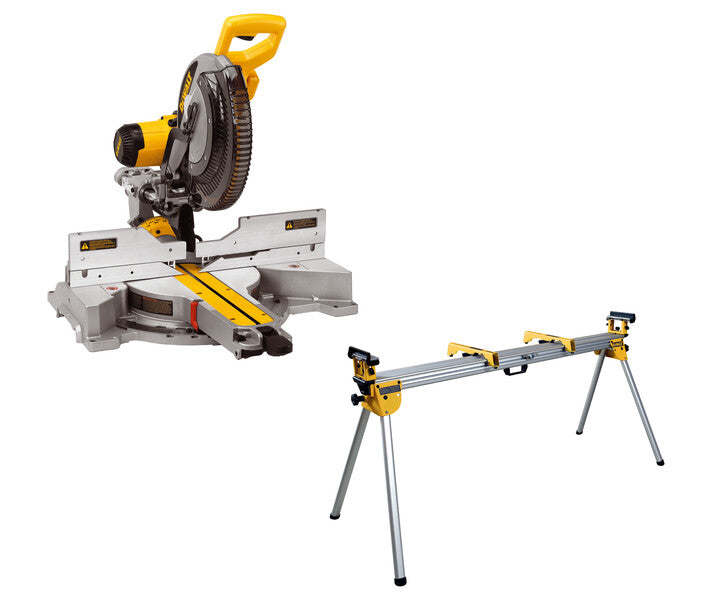 DEWALT DWS780LST 15 Amp 12 in. Double Bevel Sliding Compound Mitre Saw W/ DWX723 Folding Stand