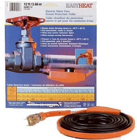 HEAT TRACE CABLE 12FEET EAS AHB112