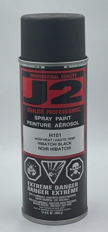 J2 H101 HIGH HEAT HIBACHI BLACK SPRAY PAINT UPTO 1000F(537C) 340G