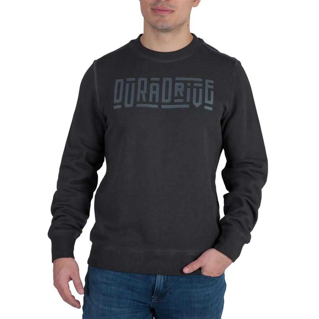 DuraDrive Small/Medium/Large/X-Large/2X-Large/3X-Large 3D Chest Print Charcoal/Grey/Sand Concrete Vintage Wash Sweatshirt with 3D Print