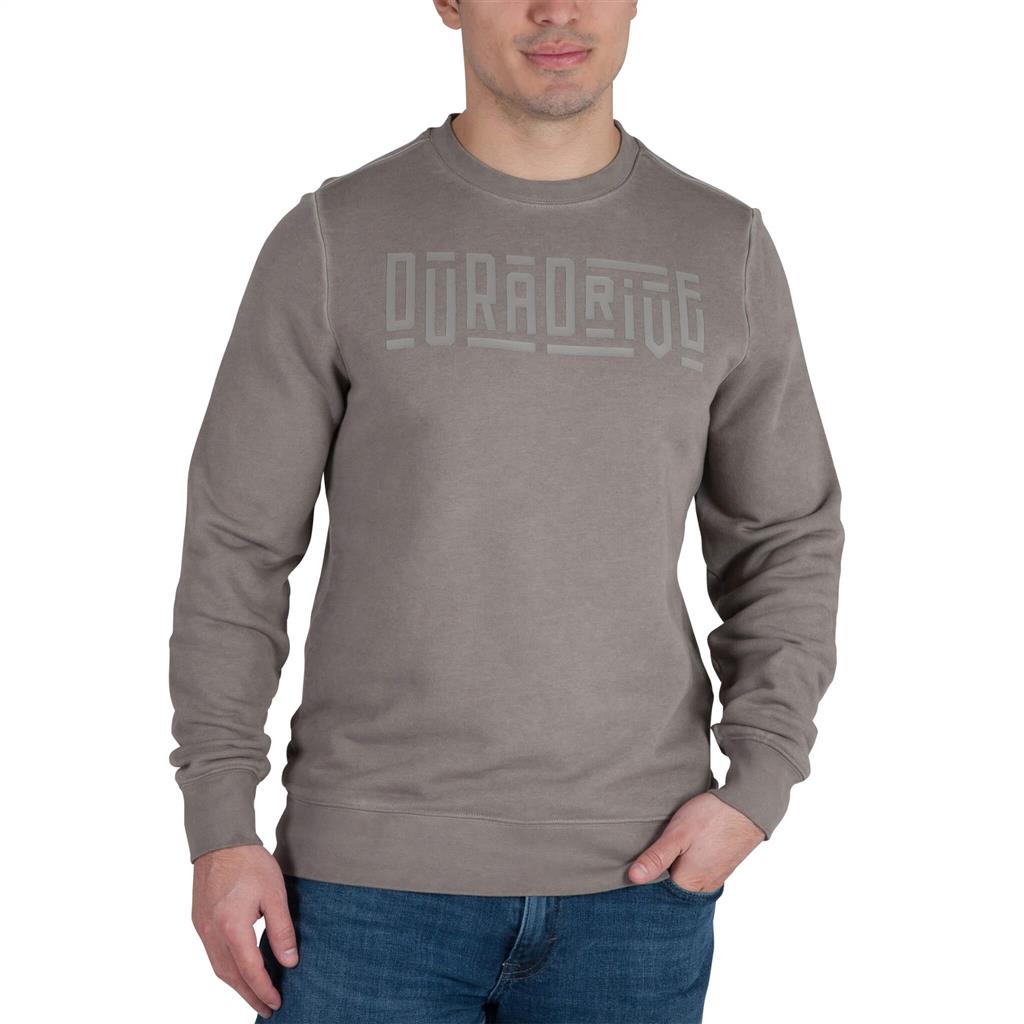 DuraDrive Small/Medium/Large/X-Large/2X-Large/3X-Large 3D Chest Print Charcoal/Grey/Sand Concrete Vintage Wash Sweatshirt with 3D Print