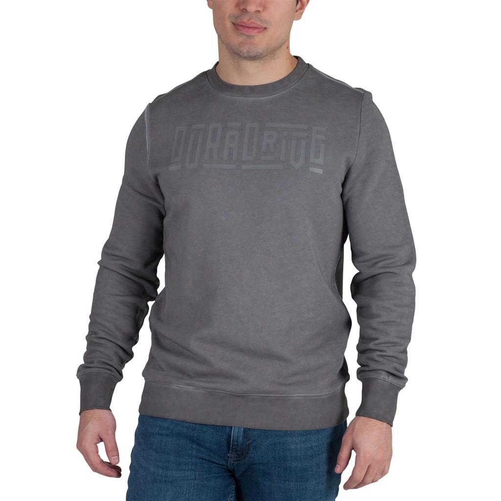 DuraDrive Small/Medium/Large/X-Large/2X-Large/3X-Large 3D Chest Print Charcoal/Grey/Sand Concrete Vintage Wash Sweatshirt with 3D Print