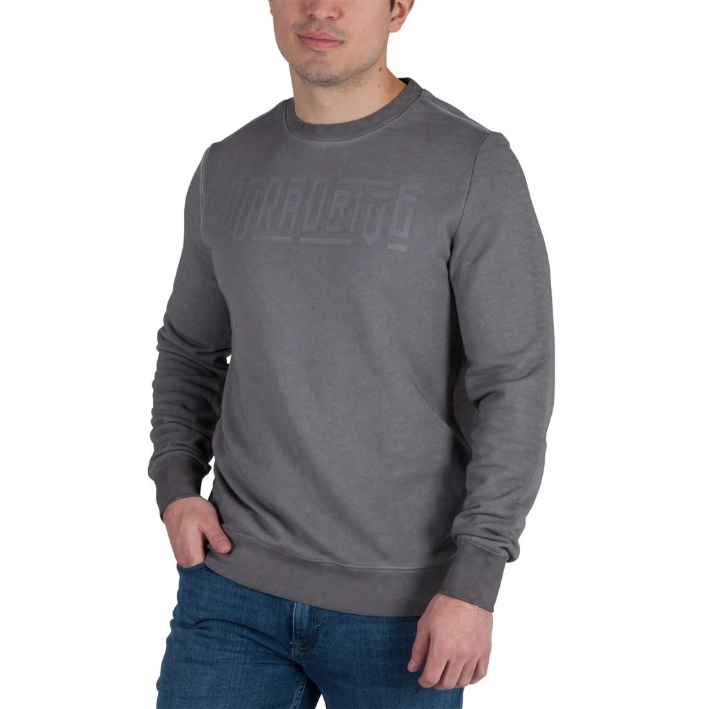 DuraDrive Small/Medium/Large/X-Large/2X-Large/3X-Large 3D Chest Print Charcoal/Grey/Sand Concrete Vintage Wash Sweatshirt with 3D Print