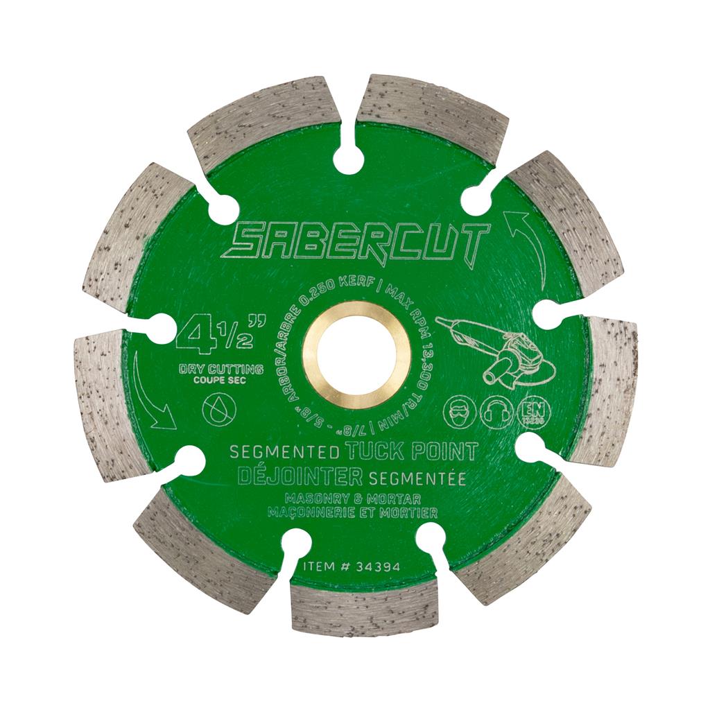 SaberCut 4-1/2 in Cup Wheel 7/8 in-5/8 in 13300 rpm Tuck Point Diamond Blade