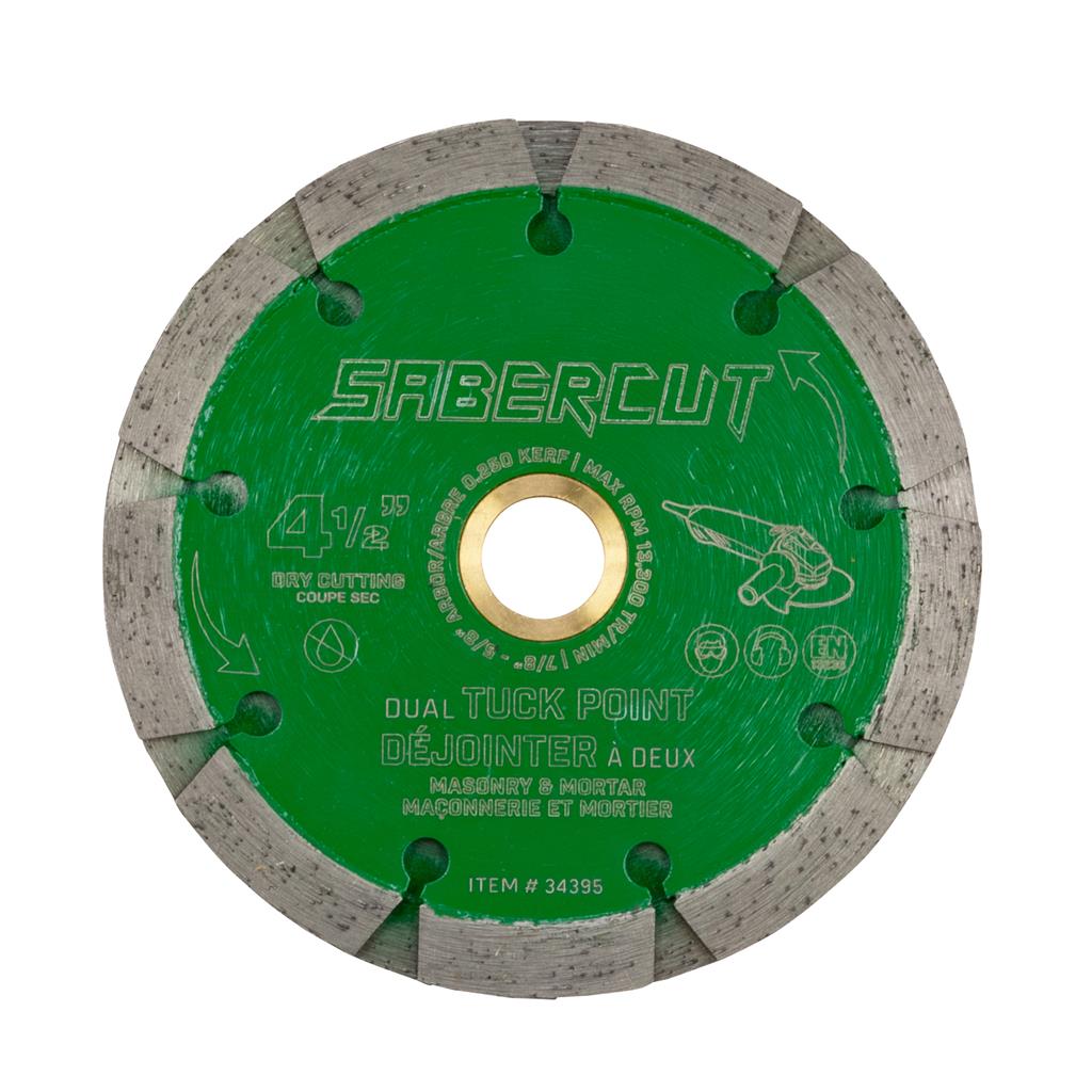 SaberCut 4-1/2 in Cup Wheel 7/8 in-5/8 in 13300 rpm Twin Tuck Point Diamond Blade