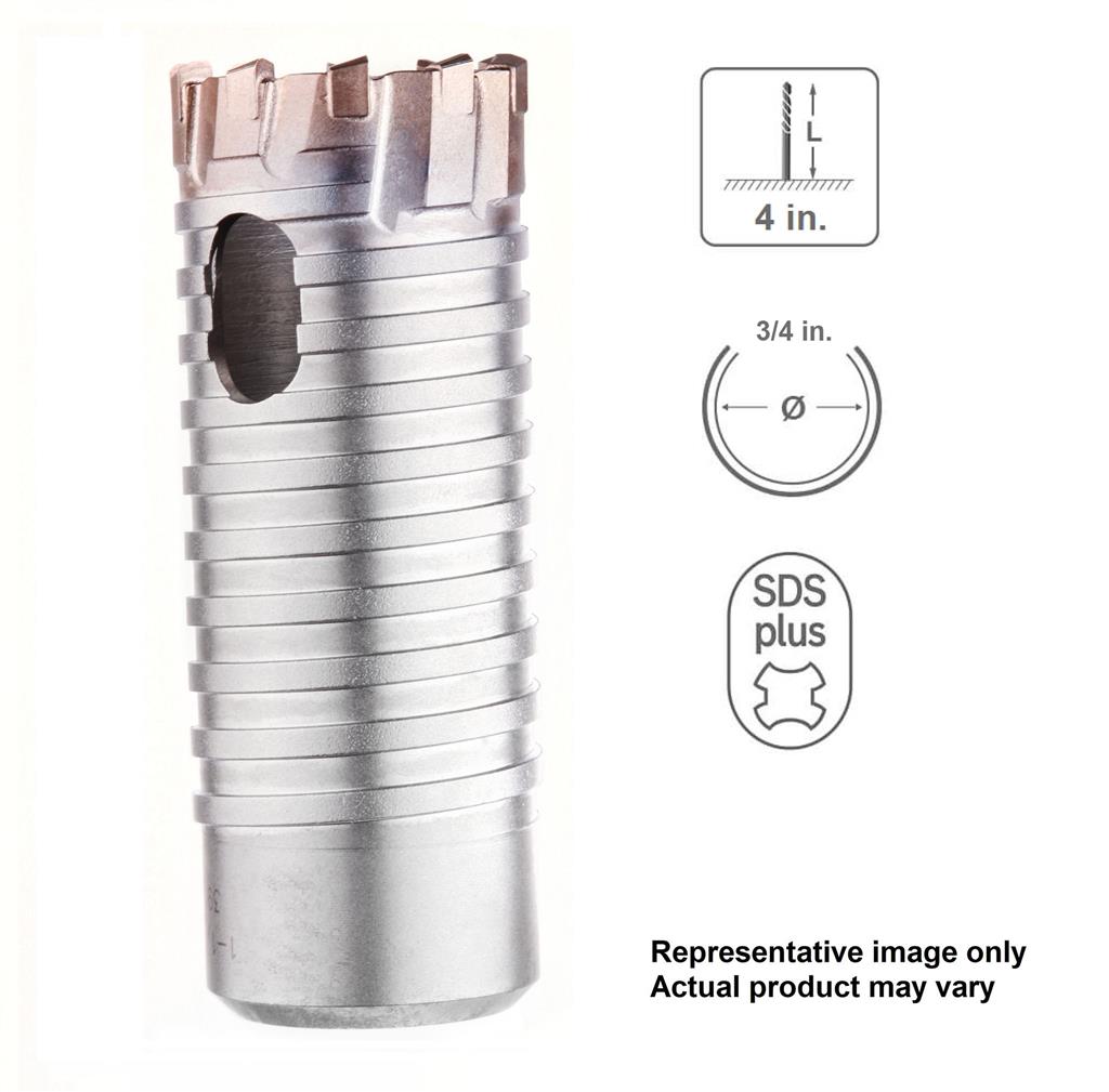 SaberCut 4 in Usable Length Carbide Tipped Steel 3/4 in Rebar Cutter Bit