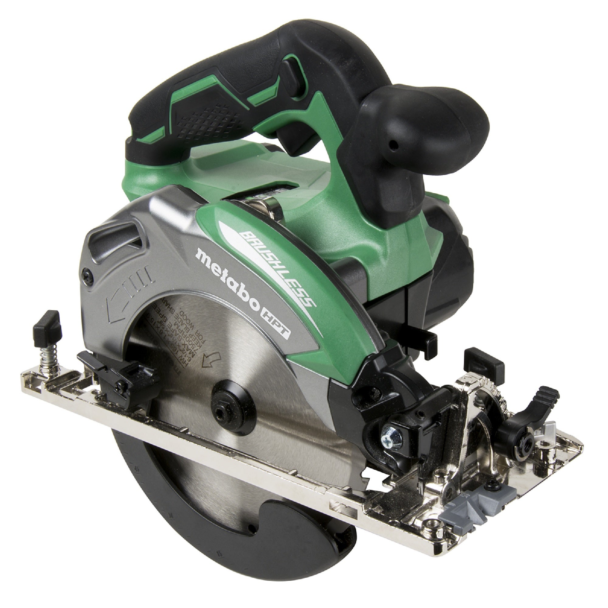 Metabo HPT C18DBALQ4 6-1/2 in 2500-4100 rpm Nickel-Plated Aluminum Brushless Keyed Blade Change Cordless Circular Saw (Tool Only)