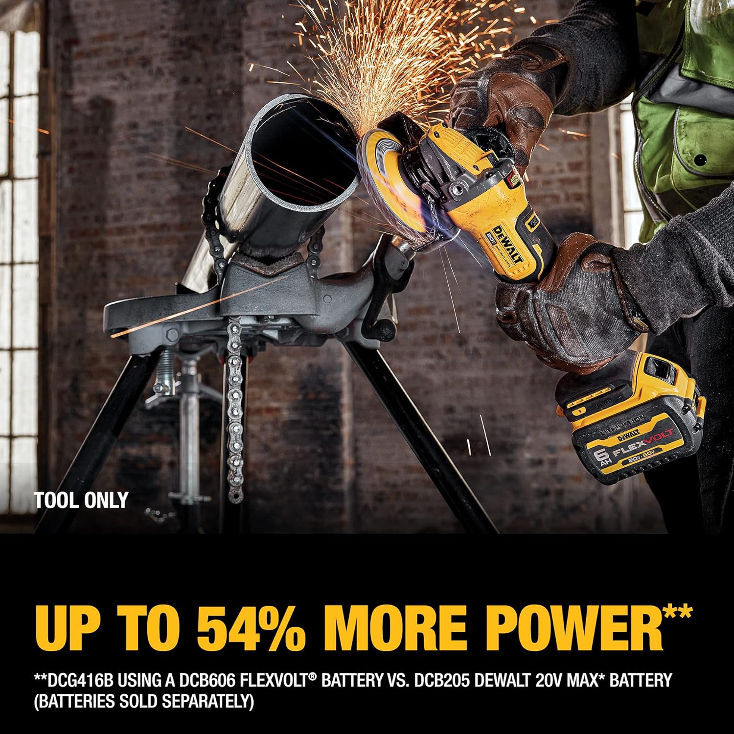 DeWalt DCG416VSB 4-1/2 - 5 in Type 27 20 V Variable Speed Cordless Angle Grinder (Tool Only)