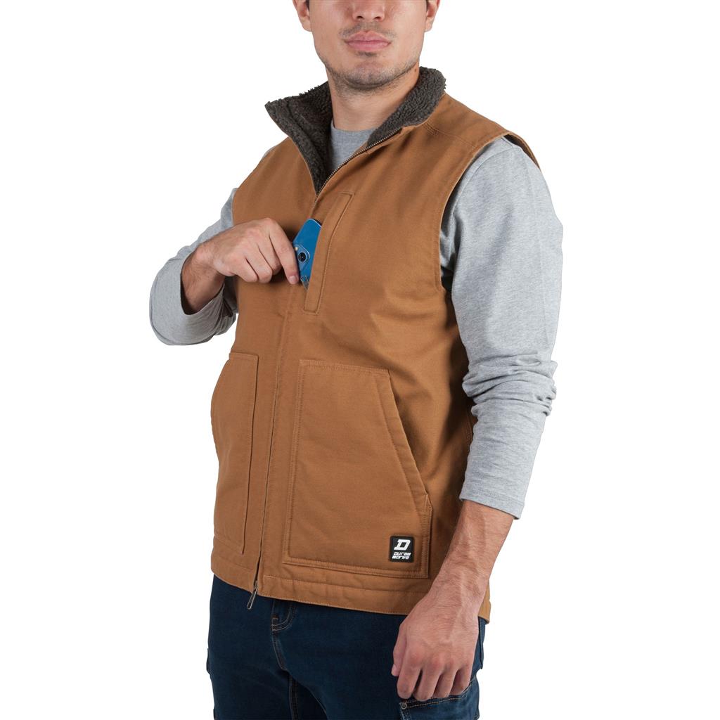 Sherpa Fleece-Lined Washed Duck Vest