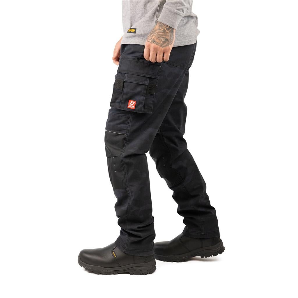 Lynx Brown/Grey/Camouflage Ripstop Fleece Lined Cargo Work Pant