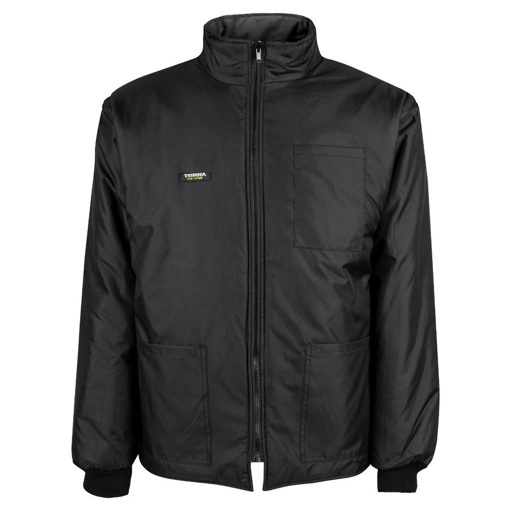 Terra Small/Medium/Large/X-Large/2X-Large/3X-Large Black/Orange 100% Polyester with PU Coating Insulated Waterproof Jacket