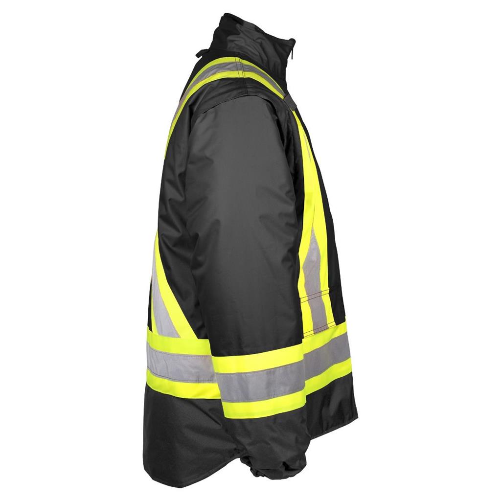 Terra Small/Medium/Large/X-Large/2X-Large/3X-Large Black/Orange 100% Polyester with PU Coating Insulated Waterproof Jacket