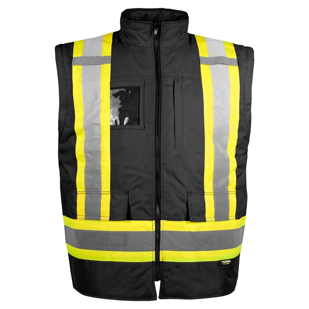 Terra Small/Medium/Large/X-Large/2X-Large/3X-Large Black/Orange 100% Polyester with PU Coating Insulated Waterproof Jacket