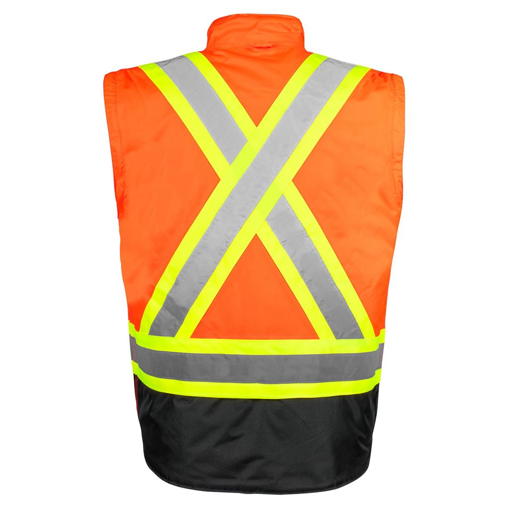 Terra Small/Medium/Large/X-Large/2X-Large/3X-Large Black/Orange 100% Polyester with PU Coating Insulated Waterproof Jacket