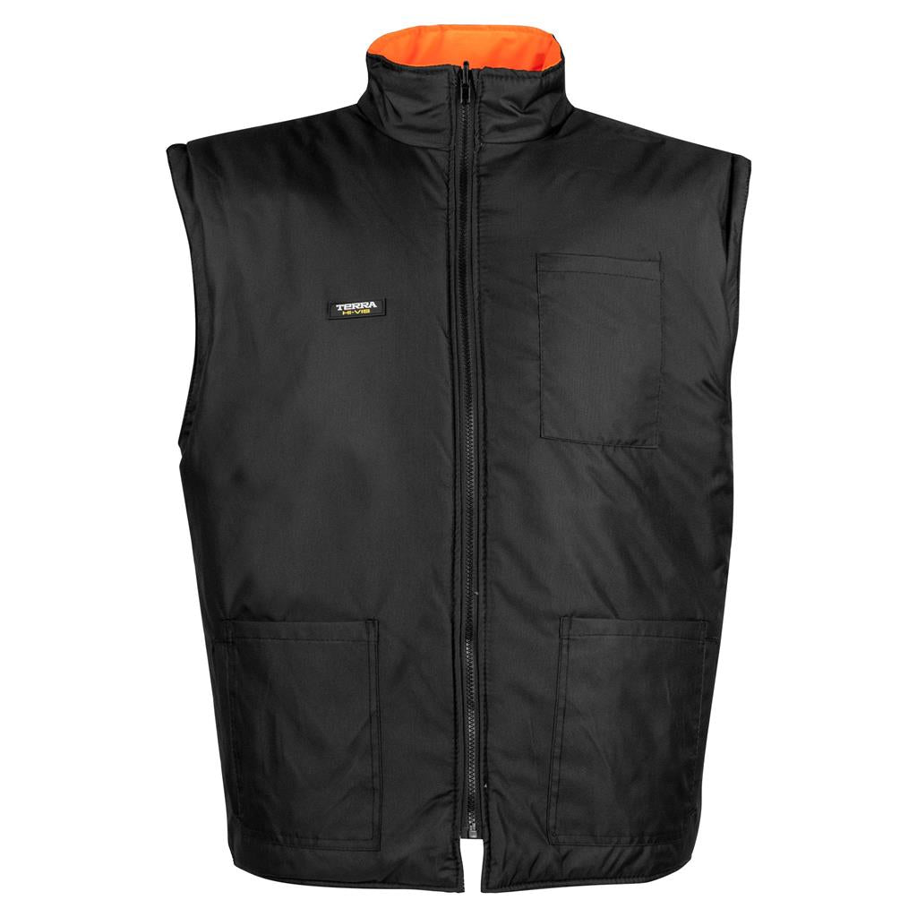 Terra Small/Medium/Large/X-Large/2X-Large/3X-Large Black/Orange 100% Polyester with PU Coating Insulated Waterproof Jacket