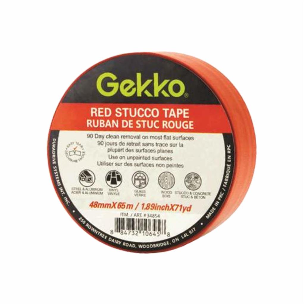 Gekko 48 mm x 65 m Red Stucco Masking Tape