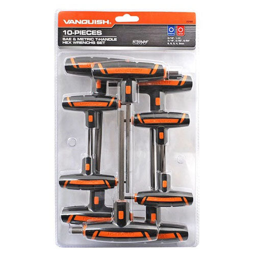 VANQUISH 5/16 - 1/8 in Metric/SAE 10 Hex Wrench Set