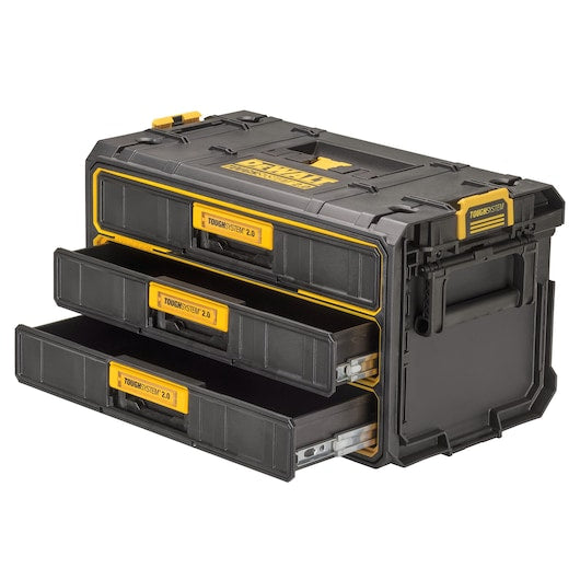 DeWalt DWST08330 TOUGHSYSTEM® 2.0 12.4 in Yellow/Black Plastic 3-Drawer Tool Box