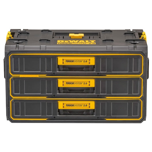 DeWalt DWST08330 ToughSystem 2.0 Yellow/Black Plastic 3-Drawer Tool Box