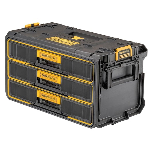 DeWalt DWST08330 TOUGHSYSTEM® 2.0 12.4 in Yellow/Black Plastic 3-Drawer Tool Box