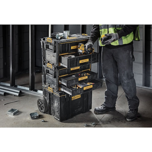 DeWalt DWST08330 TOUGHSYSTEM® 2.0 12.4 in Yellow/Black Plastic 3-Drawer Tool Box