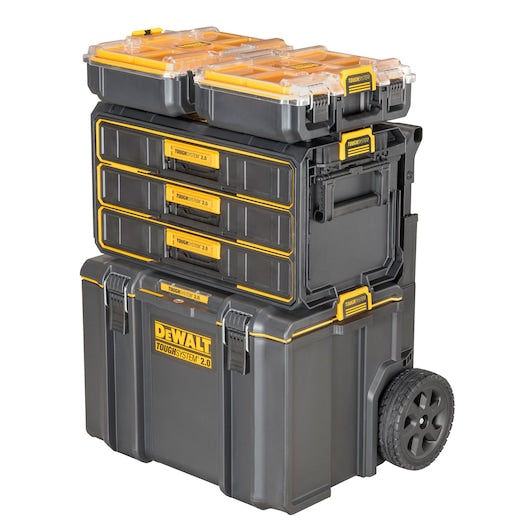 DeWalt DWST08330 TOUGHSYSTEM® 2.0 12.4 in Yellow/Black Plastic 3-Drawer Tool Box