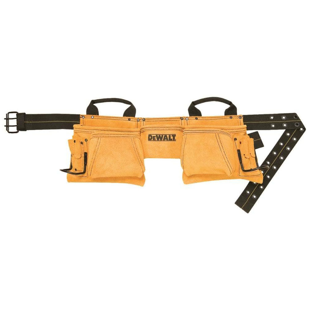 DeWalt DG5372 Buckle Closure Sueded Leather Brown Carpenter's Suede Apron