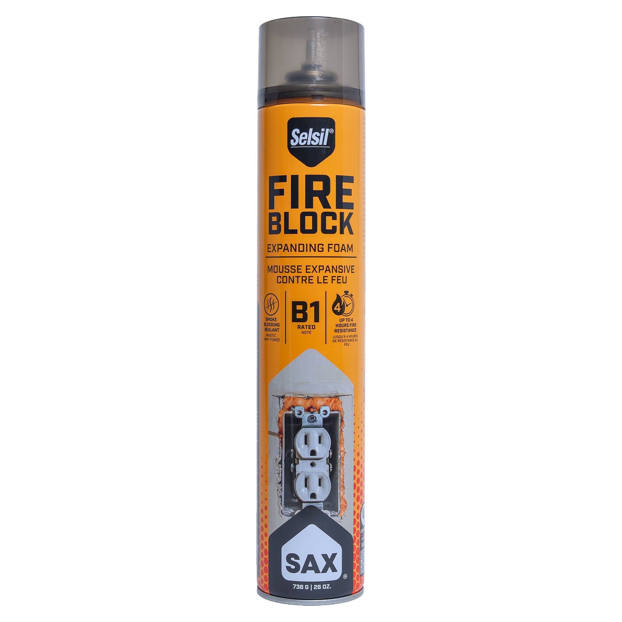 Sax Fire Block Expanding Spray Foam 750 ml / 24.5 oz