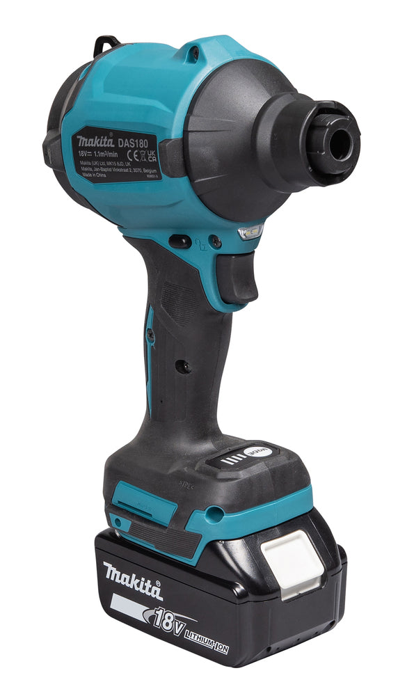 Makita DAS180Z LXT® 0-1.1 cu-m/min 0-1.1 N 0-1.7 N 0-2.3 N 0-2.8 N 0-29.7 kPa Brushless Cordless Dust Blower (Tool Only)