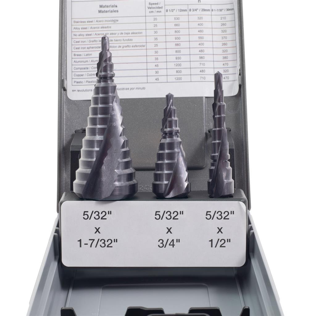 SaberCut I5030C 5/32 - 1-7/32 in x 1/4 in HSS-Cobalt Drill Bit Set