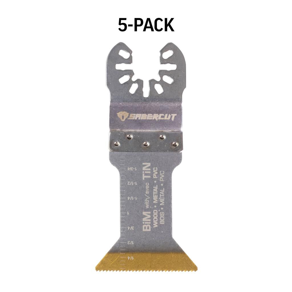 Sabercut 1-3/4 in. Titanium Bi-Metal Wood Multi-Tool Blade (5-Pack)