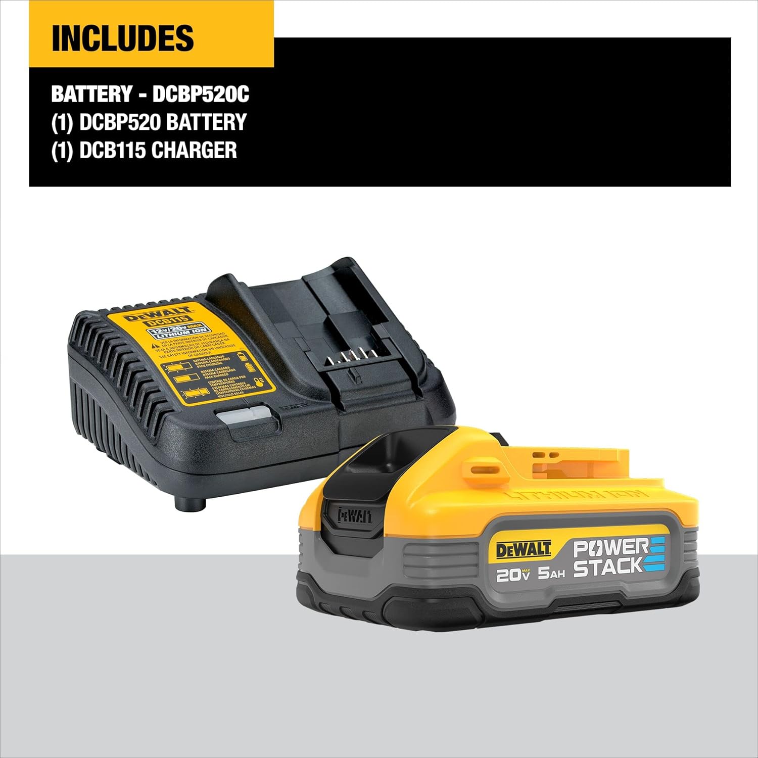 DEWALT DCBP520C 20 MAX POWER STACK STARTER KIT 5.0AH