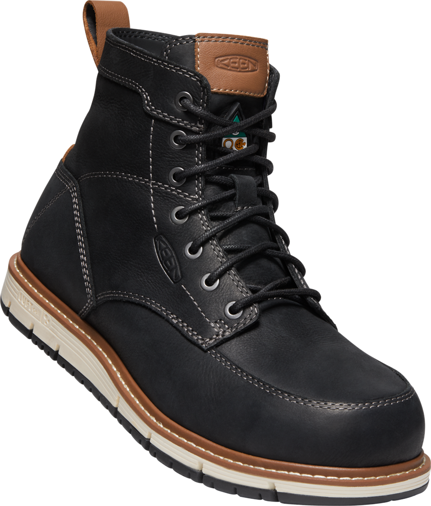 Keen 1021335 6 in Black/Caramel Rubber San Jose Boot